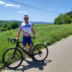 chute a vone toskanska zo sedla bicykla